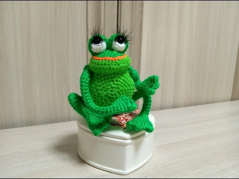 Видео: Лягуха крючком//МК-диктант//И. Кистаева. 15.09.2021.