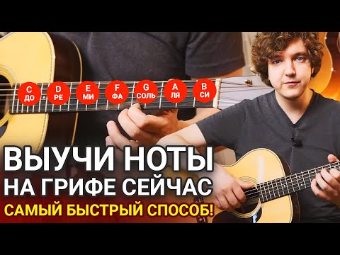 Видео: САМЫЙ ПРОСТОЙ СПОСОБ выучить ноты на грифе за КОРОТКИЙ СРОК!