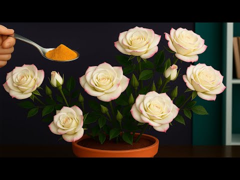 Видео: Всего одна ложка! И вдруг ветка розы пускает корни и цветёт круглый год!