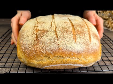 Видео: Хлеб: 3 чашки! Совершенно новый метод! Результат вас удивит!