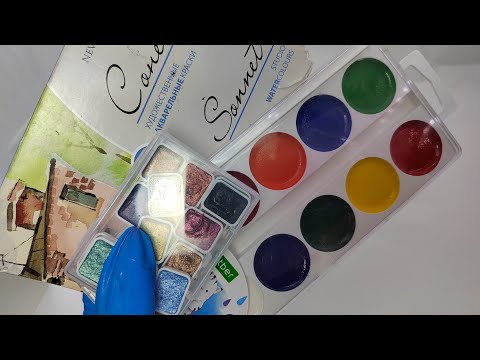 Видео: Дизайн акварелью на ногтях/Санет/детсккая/акварель перламутровая/сравнение.