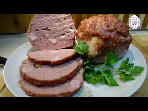 Видео: Леберкезе / Leberkäse  - запеченная колбаса, вкусная и горячая и холодная - SUB - Yami Yami