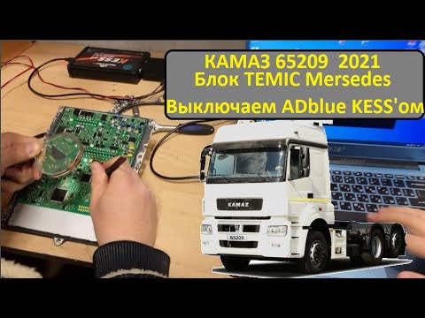 Видео: Простой чип-тюнинг || КАМАЗ 65209 2021 || Выключаем мочевину Kess v.2