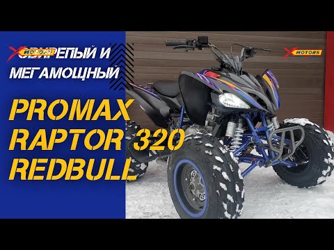 Видео: ОБЗОР спортивного квадроцикла PROMAX RAPTOR 320 RedBull от X-MOTORS