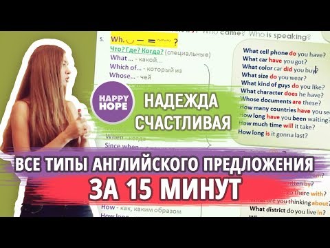 Видео: ВСЕ ТИПЫ АНГЛИЙСКИХ ВОПРОСОВ за 15 минут. ПРОСТЕЙШАЯ СХЕМА.