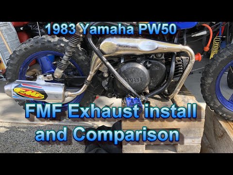 Видео: Установка и сравнение выхлопной системы PW50 Full FMF