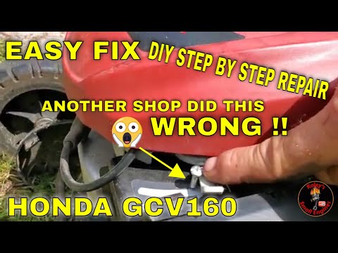 Видео: Газонокосилка Honda GCV160 Craftsman Push. Работает только на подсосе. Что они сделали не так и к...