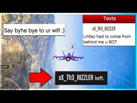 Видео: Троллинг одного из самых тупых реактивных гриферов в GTA Online (пытается меня выгнать)