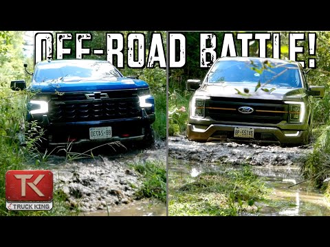 Видео: Ford F-150 Tremor против Chevy Silverado ZR2 против SWAMP! — Сравниваем внедорожные характеристик...