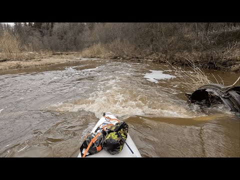 Видео: Почти горная река. Сплав по Большой Сестре в паводок на SUP доске