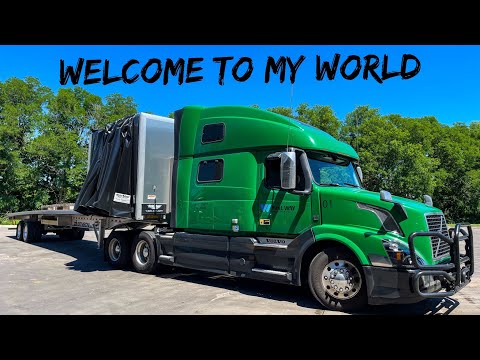 Видео: Рабочие будни дальнобойщика в США. Везу электро двигатели от тепловоза. Дальнобой по США.