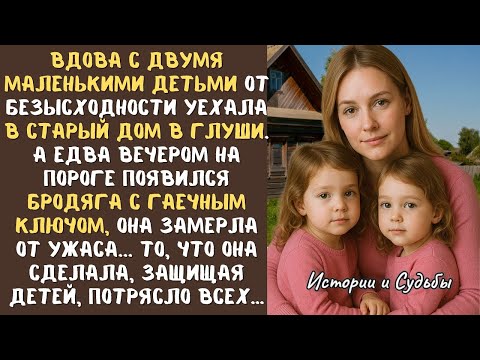 Видео: ВДОВА с двумя детьми от безысходности уехала в СТАРЫЙ дом в ГЛУШИ. А едва на пороге появился БРОДЯГА