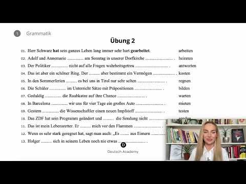 Видео: Минало време Perfekt - Übung 2 - НЕМСКИ ЕЗИК 🇩🇪 | Deutsch Academy