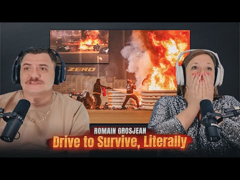 Видео: ЧУДО в Формуле-1 | Американцы реагируют на аварию Грожана в Бахрейне