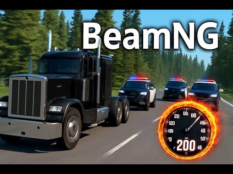 Видео: 🔥 СУМАСШЕДШАЯ ПОГОНЯ: 200 км/ч на тягаче против полиции в BeamNG.drive online!
