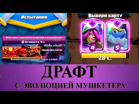 Видео: ДРАФТ С ЭВОЛЮЦИЕЙ МУШКЕТЕРА | ТАКОГО ДРАФТА НАМ НЕ НАДО | CLASH ROYALE