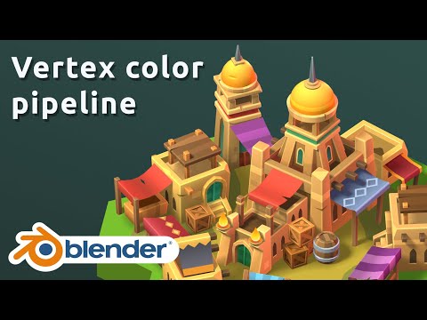 Видео: Vertex Color пайплайн в блендере. Стрим 12.12.2020