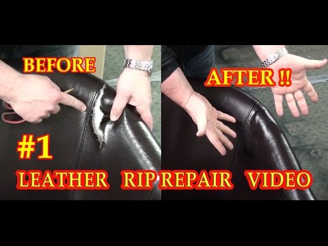 Видео: РЕМОНТ КОЖАНЫХ РАЗРЫВОВ ВИДЕО №1 ***** FixYourLeather.com