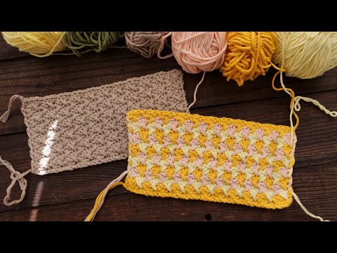 Видео: Узор «Гусинные лапки» крючком 🦆 для пледа и коврика:)  “Houndstooth” Crochet Pattern