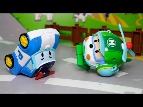 Видео: Видео для детей с игрушками Робокар полли - Обмен ролями! Видео для детей про машинки