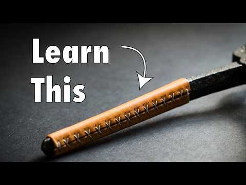 Видео: ЛЕГКАЯ кожаная обмотка ручки | РУКОВОДСТВО + ПЛАНЫ