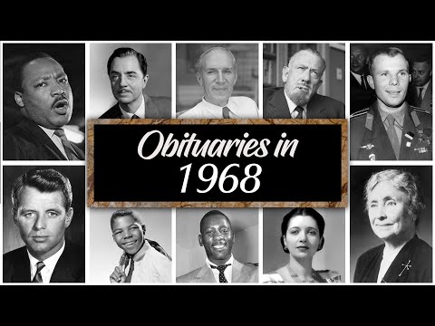 Видео: Некролог 1968 года: Знаменитые лица, которых мы потеряли в 1968 году