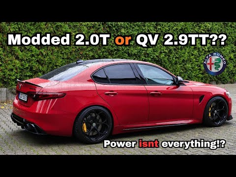 Видео: Giulia 2.0T против QV — мощность — это не всё