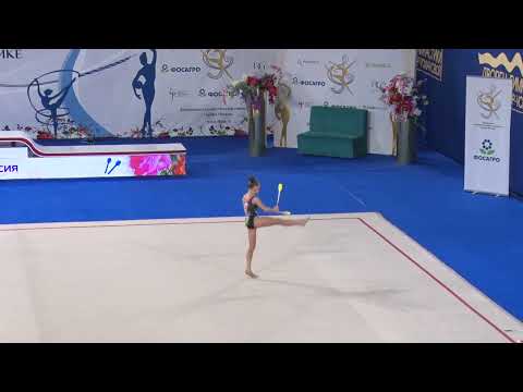 Видео: Первенство Москвы по художественной гимнастике 2024. Садовникова Анастасия. Булавы