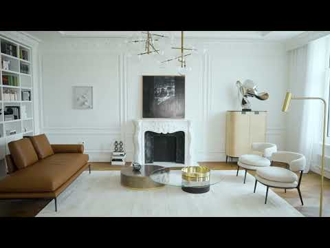 Видео: Французский шарм в интерьере московской квартиры по проекту Елены Березиной