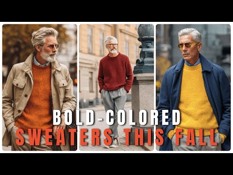 Видео: 20 способов носить яркие свитера этой осенью для мужчин старшего возраста — мужская мода