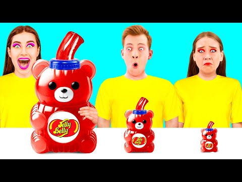 Видео: Большая, Средняя или Маленькая Тарелка Челлендж | Удивительные Лайфхаки и Хитрости от TeenTeam