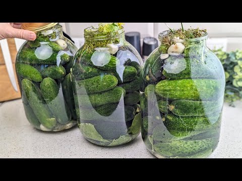 Видео: Залейте огурцы водопроводной водой и храните их два года! Простой рецепт на зиму.