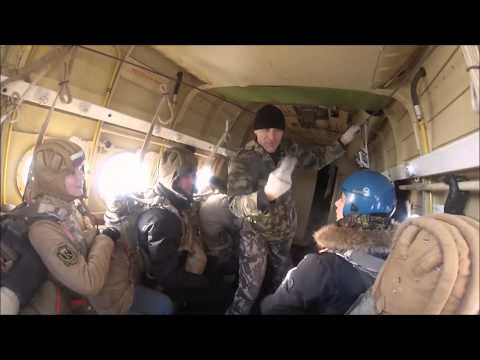 Видео: Аэродром Волосово. Прыжки с парашютом(первый раз) зимой. GoPro 3 silver edition т