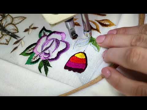 Видео: Декоративна гладь, Урок 5⃣  Машинна вишивка гладдю, Майстер-клас