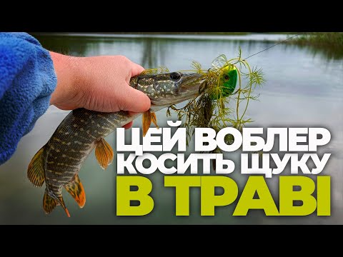 Видео: ЦЕЙ ВОБЛЕР КОСИТЬ ЩУКУ в ТРАВІ! ГРОЗА МІЛКОВОДЬ! РИБАЛКА на ЩУКУ!