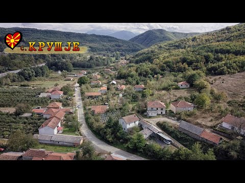 Видео: Панорама на село Крушје, Ресен [Дрон Видео] Drone Footage village Krusje, Prespa, Resen, Macedonia