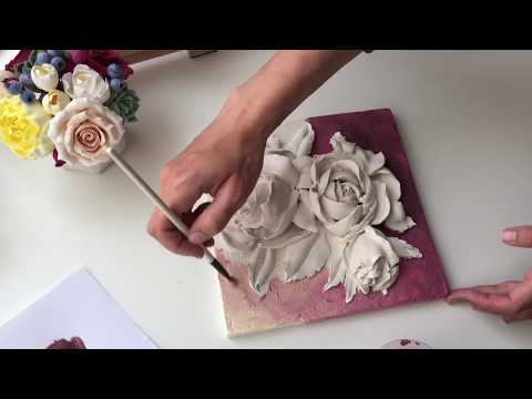 Видео: МАЙСТЕР КЛАС | Розпис Барельєфу Троянди | KOS Decor Group