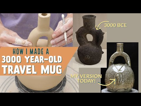 Видео: Копия древней керамики - 3000-летний горшок с горлышком-стременем!!