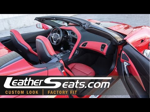 Видео: Кожаная обивка приборной панели, отделки салона и дверных панелей Chevrolet C7 Corvette — Leather...