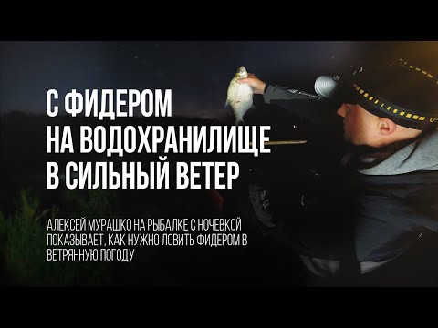 Видео: Ночная фидерная рыбалка на водохранилище в сильный ветер