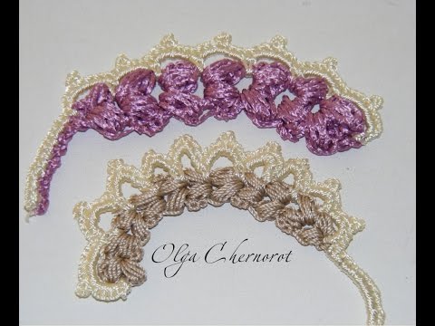 Видео: Ирландские кружева Мотив колосок. Irlanskie lace motif spike