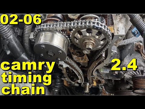 Видео: 2002 2013 Toyota Camry Matrix Rav4 Highlander Lexus 2.4. Замена цепи ГРМ. Пошаговая инструкция, ч...