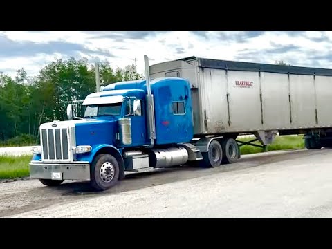 Видео: 167  Два трака поломал, третий не успел  Peterbuilt 389 2022 года