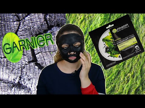 Видео: Garnier Skin Naturals Черная тканевая маска "Очищающий Уголь + Черные водоросли"