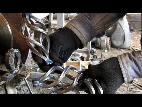 Видео: корзинка из профтрубы. холодная ковка