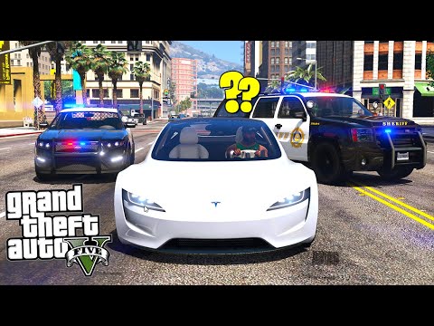 Видео: ГАНГСТЕР УГНАЛ ТЕСЛУ С АВТОПИЛОТОМ! УНИЗИЛ КОПОВ!! - GTA 5 РЕАЛЬНАЯ ЖИЗНЬ ФРАНКЛИНА #8 (ГТА 5 МОДЫ)