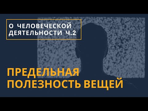 Видео: Предельная полезность вещей. Теория человеческой деятельности ч2. Неизвестная экономика.