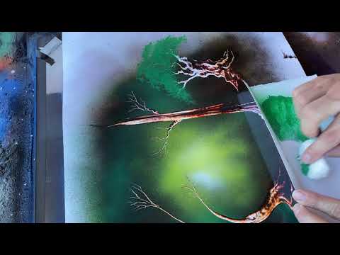 Видео: Лучшие техники рисования аэрозольной краской: деревья и листья
