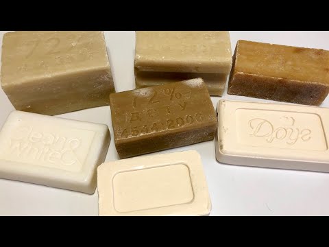 Видео: ASMR Soap/ cutting laundry soap/ резка хозяйственного мыла
