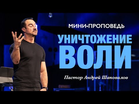 Видео: МИНИ-ПРОПОВЕДЬ «Уничтожение воли» Пастор Андрей Шаповалов